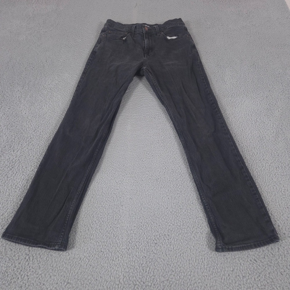 Goodfellow Jeans Mens 32x32 Black Straight Mid Rise Dark Wash Stretch Preppy